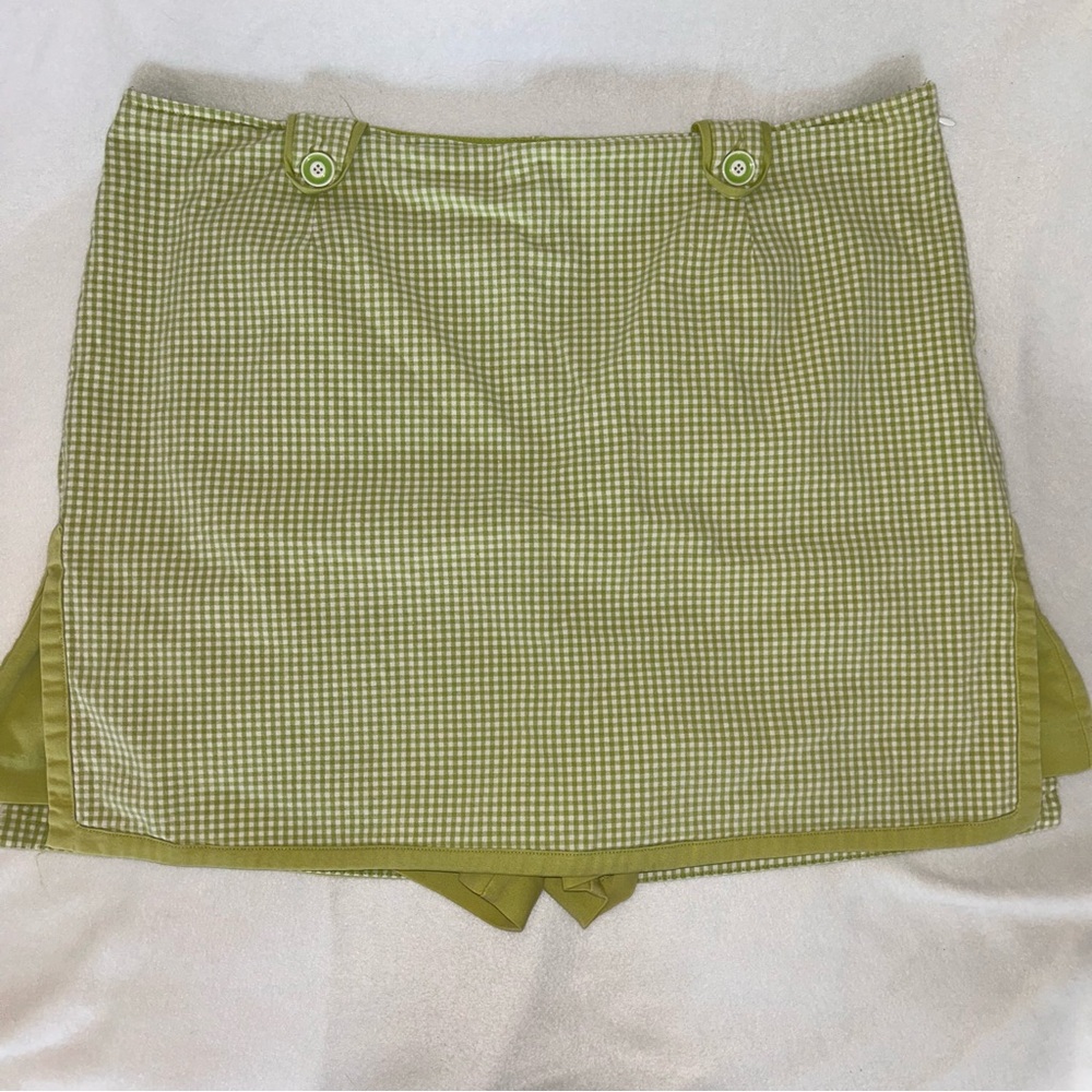 Requirements Lime Checkered Skort